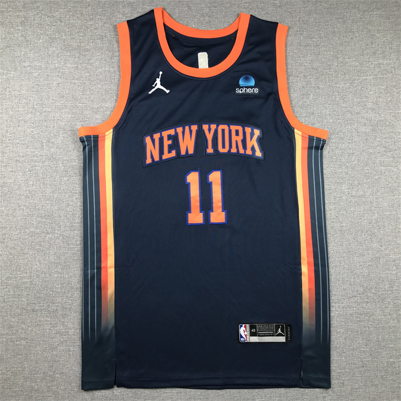Men New York Knicks #11 Brunson Jordan Brand Black 2025 NBA Jersey->new york knicks->NBA Jersey
